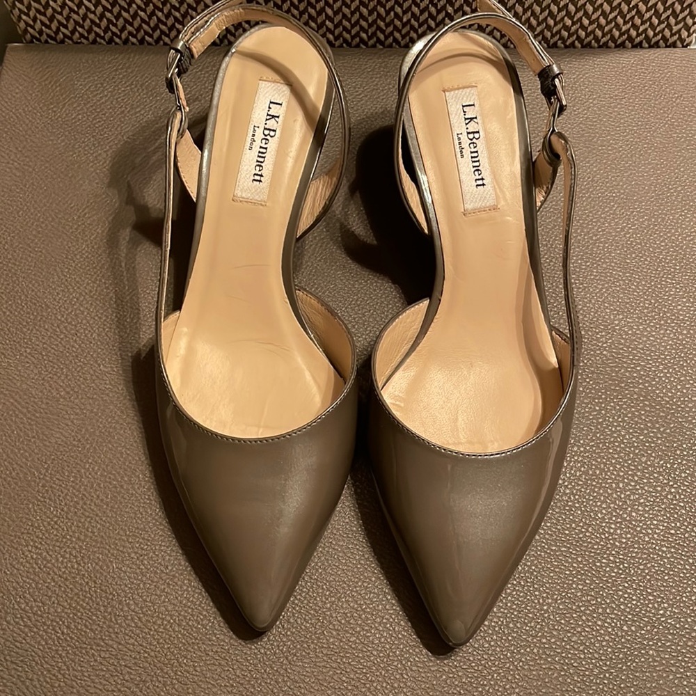 Pre-owned L.K Bennett Patent Leather Slingback Size 37